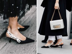 Giày cao gót slingback màu pastel 